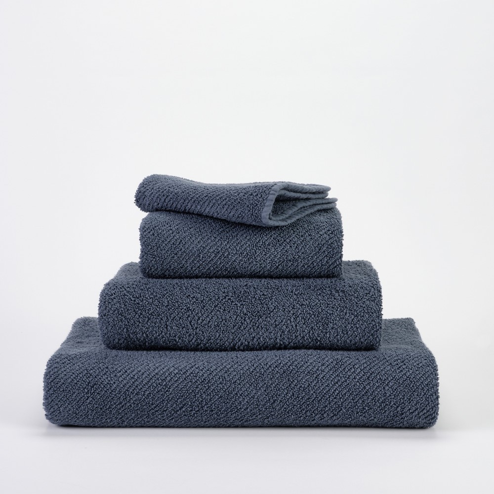 Twill Egyptian Cotton Towels 307 by Designer Abyss & Habidecor in Denim Blue